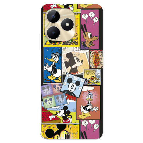 Funda para Realme C53 Oficial de Disney Mickey Comic - Clásicos Disney