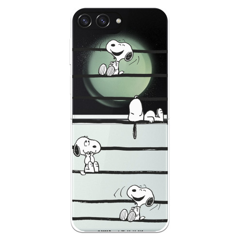 Funda para Samsung Galaxy Z Flip 5 Oficial de Peanuts Snoopy rayas - Snoopy