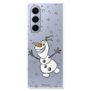 Funda para Samsung Galaxy Z Fold 5 Oficial de Disney Olaf Transparente - Frozen