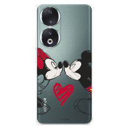 Funda para Honor 90 Oficial de Disney Mickey y Minnie Beso - Clásicos Disney