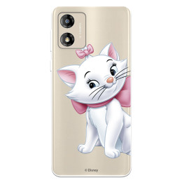 Funda para Motorola Moto E13 Oficial de Disney Marie Silueta - Los Aristogatos