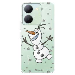 Funda para Vivo Y36 Oficial de Disney Olaf Transparente - Frozen