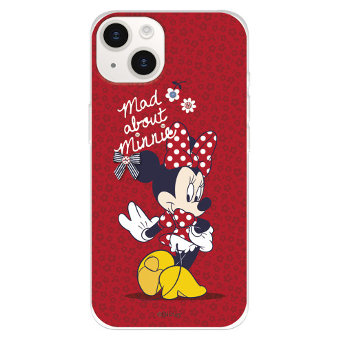 Funda para iPhone 15 Oficial de Disney Minnie Mad About - Clásicos Disney