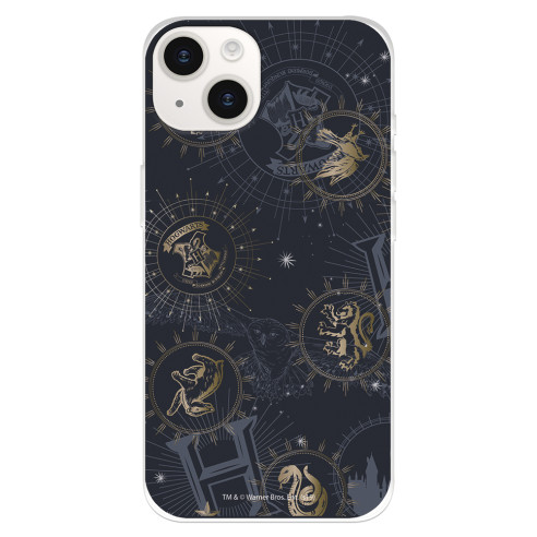 Funda para iPhone 15 Oficial de Harry Potter Insignias Constelaciones - Harry Potter