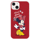 Funda para iPhone 15 Plus Oficial de Disney Minnie Mad About - Clásicos Disney