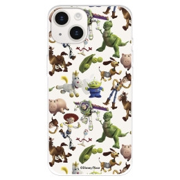 Funda para iPhone 15 Plus Oficial de Disney Muñecos Toy Story Siluetas - Toy Story