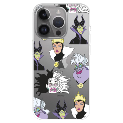 Funda para iPhone 15 Pro Max Oficial de Disney Villanas Patrón - Villanas Disney