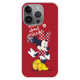 Funda para iPhone 15 Pro Max Oficial de Disney Minnie Mad About - Clásicos Disney