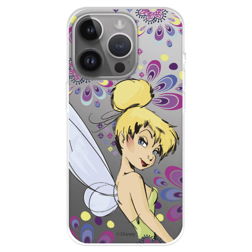 Funda para iPhone 15 Pro Max Oficial de Disney Campanilla Flores - Peter Pan