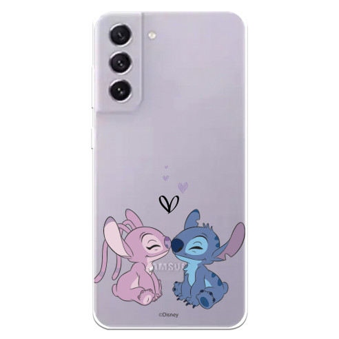 Funda para Samsung Galaxy S23 FE Oficial de Disney Angel & Stitch Beso - Lilo & Stitch