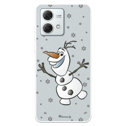 Funda para Motorola Moto G84 5G Oficial de Disney Olaf Transparente - Frozen