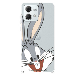 Funda para Motorola Moto G84 5G Oficial de Warner Bros Bugs Bunny Silueta Transparente - Looney Tunes