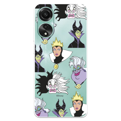 Funda para Oppo A78 4G Oficial de Disney Villanas Patrón - Villanas Disney