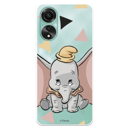 Funda para Oppo A78 4G Oficial de Disney Dumbo Silueta Transparente - Dumbo