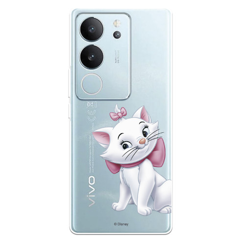 Funda para Vivo V29 5G Oficial de Disney Marie Silueta - Los Aristogatos