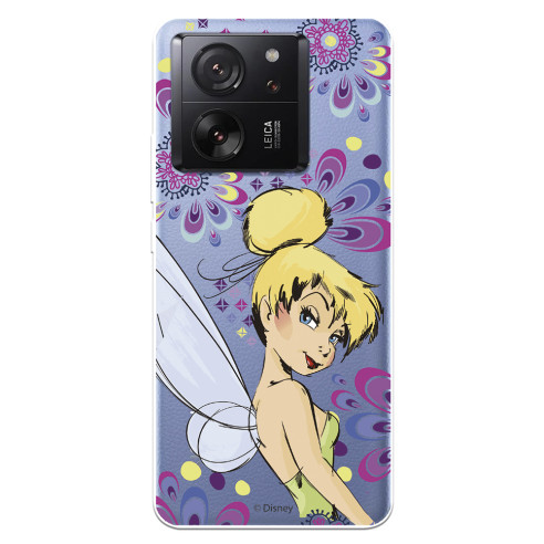 Funda para Xiaomi 13T Oficial de Disney Campanilla Flores - Peter Pan