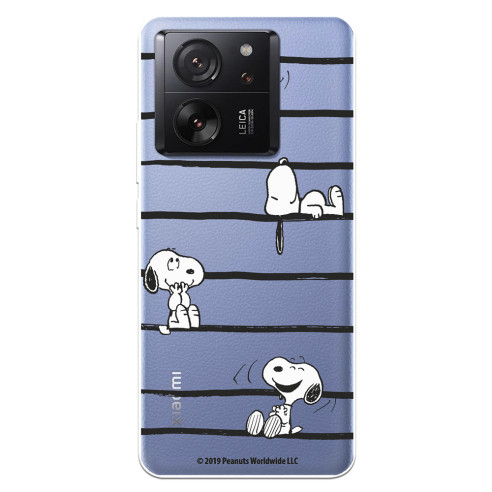 Funda para Xiaomi 13T Oficial de Peanuts Snoopy rayas - Snoopy