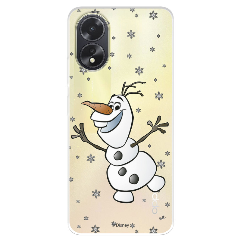 Funda para Oppo A38 Oficial de Disney Olaf Transparente - Frozen