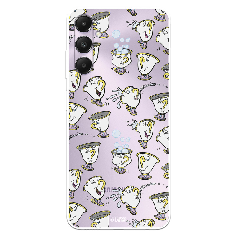 Funda para Samsung Galaxy A05s Oficial de Disney Chip Potts Siluetas - La Bella y la Bestia