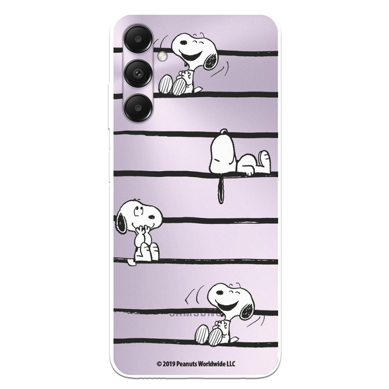 Funda para Samsung Galaxy A05s Oficial de Peanuts Snoopy rayas - Snoopy