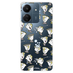 Funda para Xiaomi Redmi 13C Oficial de Disney Chip Potts Siluetas - La Bella y la Bestia