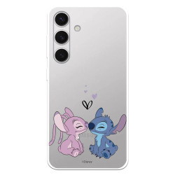 Funda para Samsung Galaxy S24 Oficial de Disney Angel & Stitch Beso - Lilo & Stitch