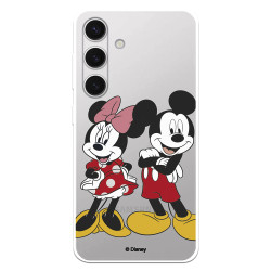 Funda para Samsung Galaxy S24 Oficial de Disney Mickey y Minnie Posando - Clásicos Disney