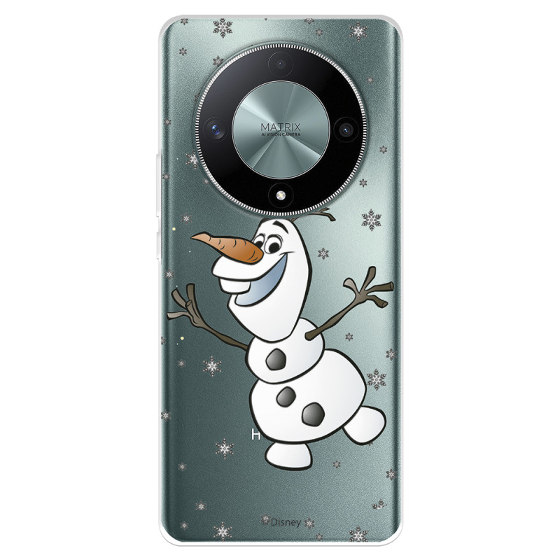 Funda para Huawei Honor Magic6 Lite Oficial de Disney Olaf Transparente - Frozen