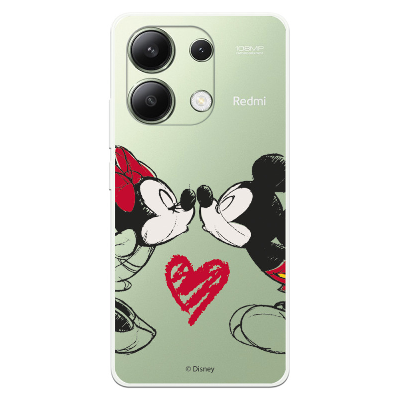 Funda para Xiaomi Redmi Note 13 4G Oficial de Disney Mickey y Minnie Beso - Clásicos Disney