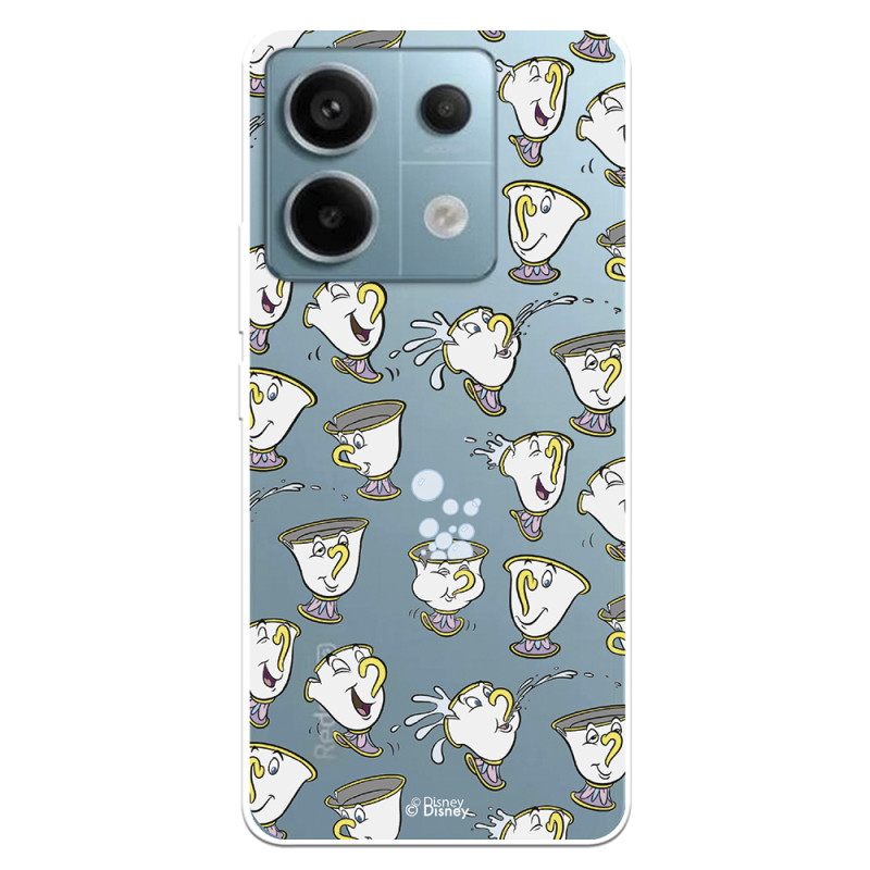 Funda para Xiaomi Redmi Note 13 5G Oficial de Disney Chip Potts Siluetas - La Bella y la Bestia