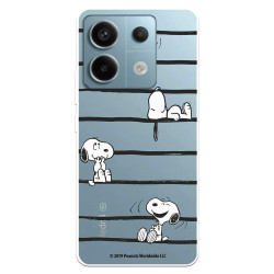 Funda para Xiaomi Redmi Note 13 5G Oficial de Peanuts Snoopy rayas - Snoopy