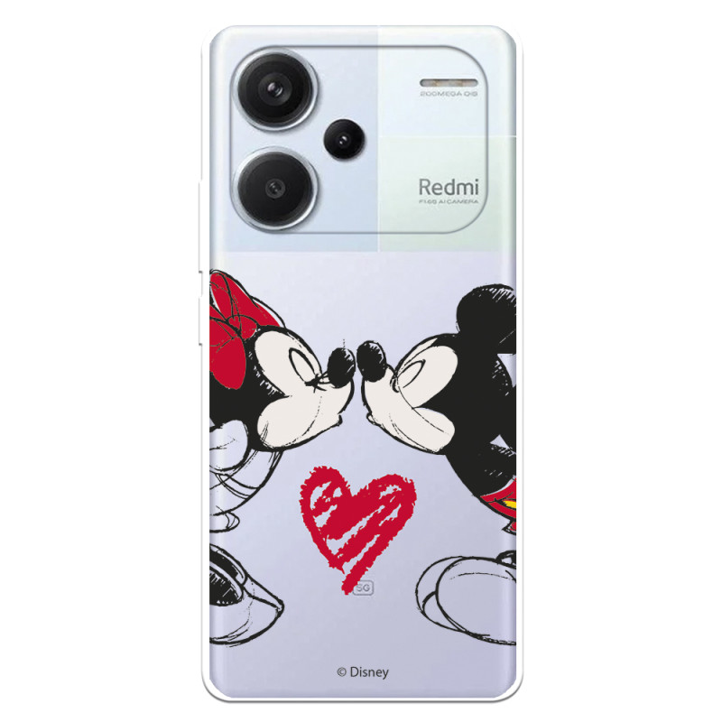 Funda para Xiaomi Redmi Note 13 Pro Plus 5G Oficial de Disney Mickey y Minnie Beso - Clásicos Disney