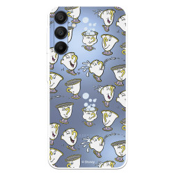 Funda para Samsung Galaxy A15 5G Oficial de Disney Chip Potts Siluetas - La Bella y la Bestia