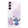 Funda para Samsung Galaxy A55 5G Oficial de Disney Angel & Stitch Beso - Lilo & Stitch