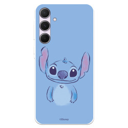 Funda para Samsung Galaxy A55 5G Oficial de Disney Stitch Azul - Lilo & Stitch