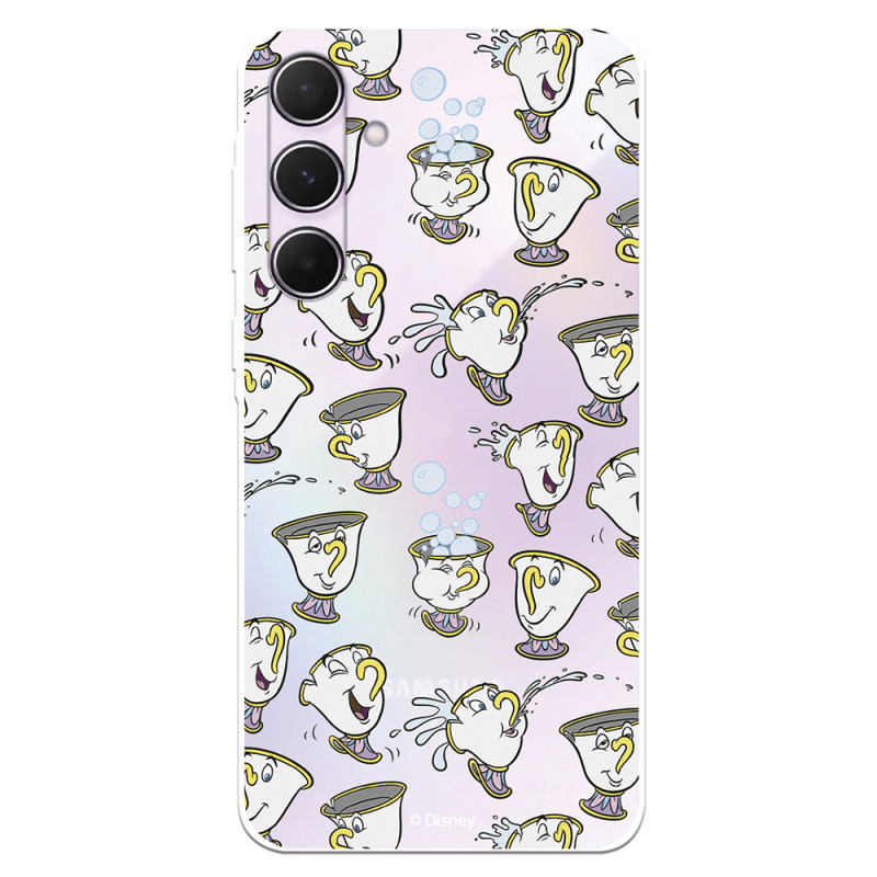 Funda para Samsung Galaxy A55 5G Oficial de Disney Chip Potts Siluetas - La Bella y la Bestia