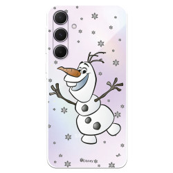 Funda para Samsung Galaxy A55 5G Oficial de Disney Olaf Transparente - Frozen