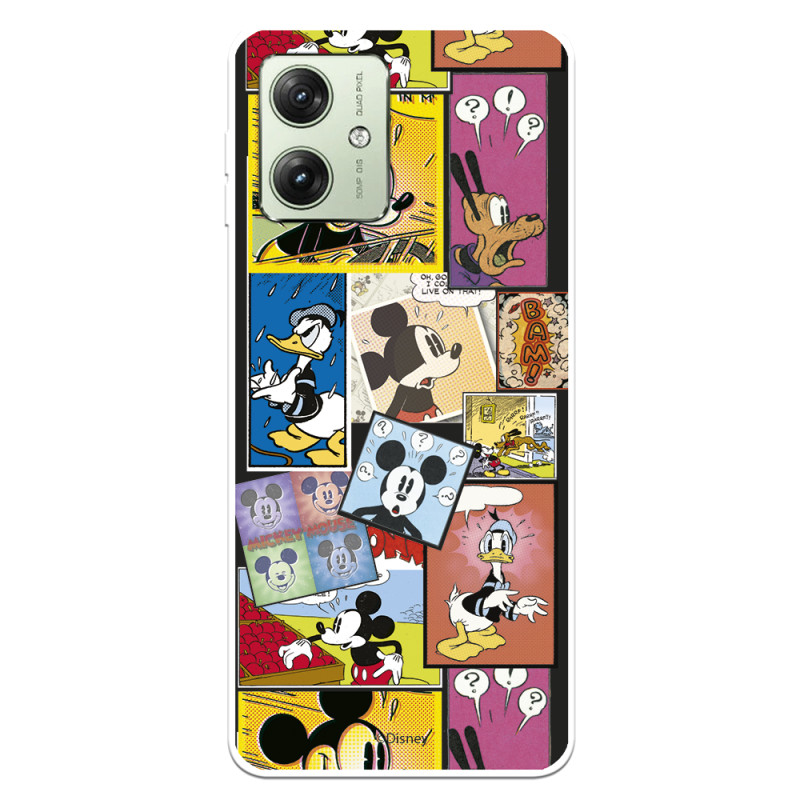 Funda para Motorola Moto G54 5G Oficial de Disney Mickey Comic - Clásicos Disney