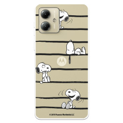 Funda para Motorola Edge 40 Neo Oficial de Peanuts Snoopy rayas - Snoopy