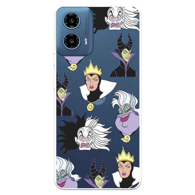 Funda para Motorola Moto G34 Oficial de Disney Villanas Patrón - Villanas Disney