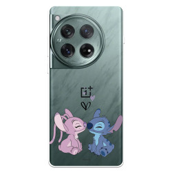 Funda para OnePlus 12 Oficial de Disney Angel & Stitch Beso - Lilo & Stitch