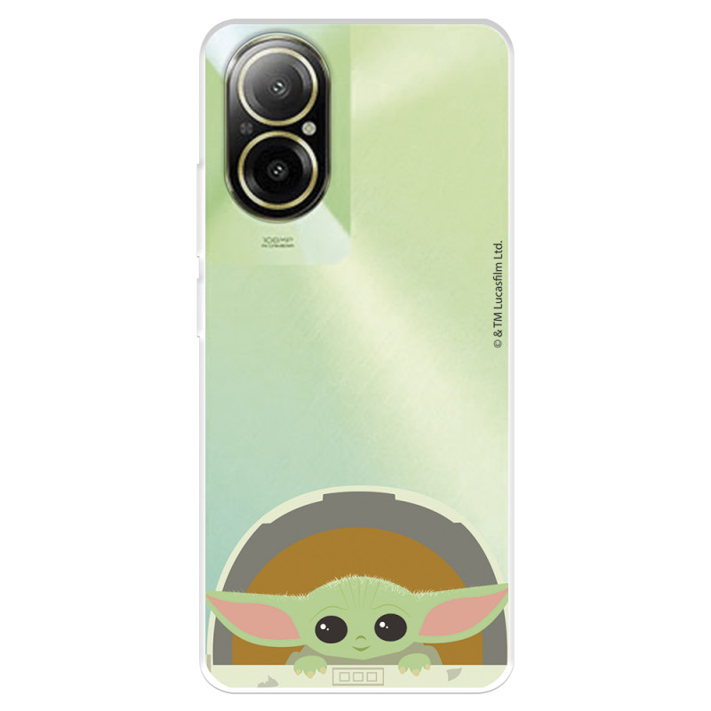 Funda para Realme C67 Oficial de Star Wars Baby Yoda Sonrisas - The Mandalorian