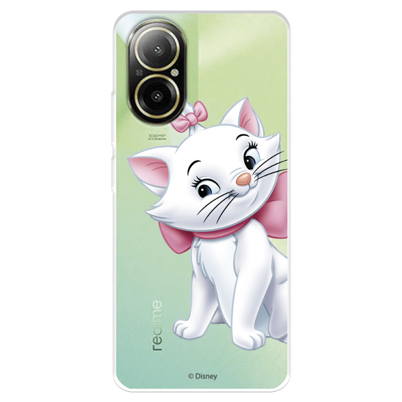 Funda para Realme C67 Oficial de Disney Marie Silueta - Los Aristogatos