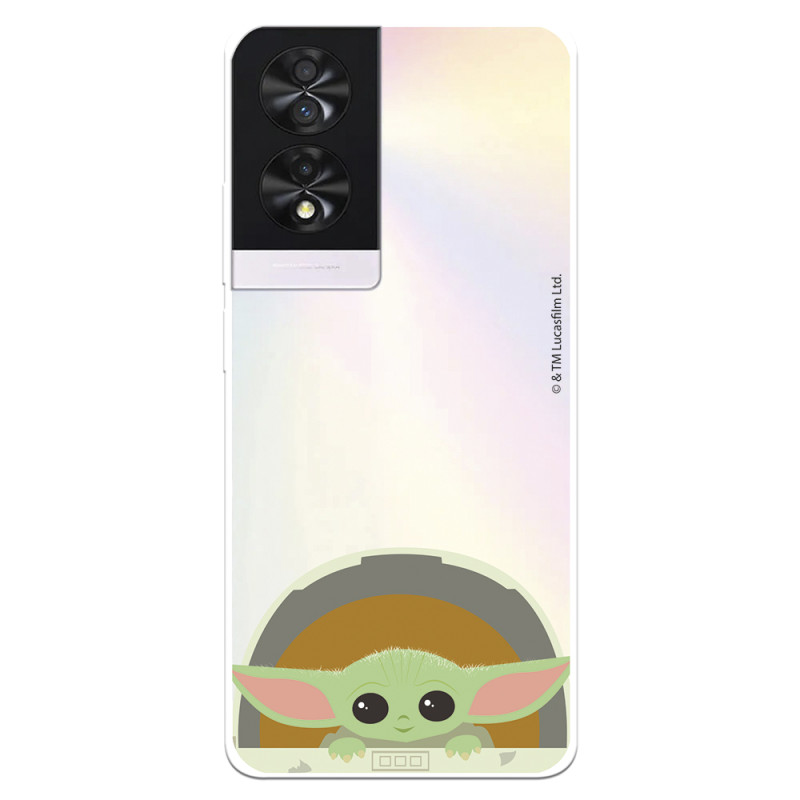 Funda para TCL 40 NXTPAPER Oficial de Star Wars Baby Yoda Sonrisas - The Mandalorian