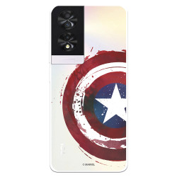 Funda para TCL 40 NXTPAPER Oficial de Marvel Capitán América Escudo Transparente - Marvel