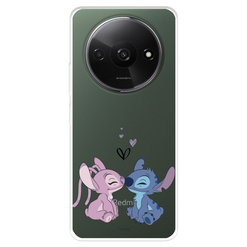 Funda para Xiaomi Redmi A3 Oficial de Disney Angel & Stitch Beso - Lilo & Stitch