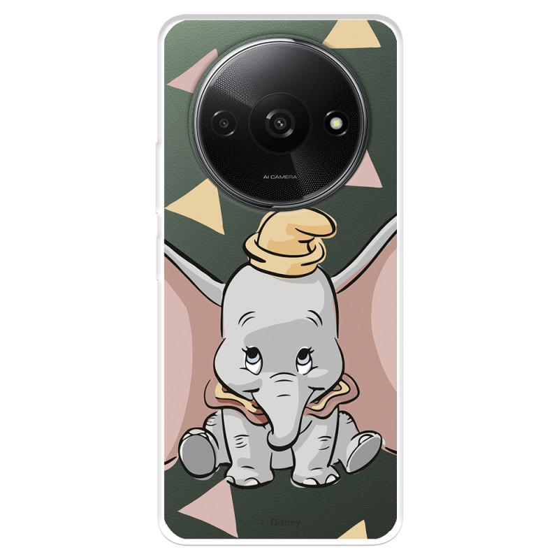 Funda para Xiaomi Redmi A3 Oficial de Disney Dumbo Silueta Transparente - Dumbo