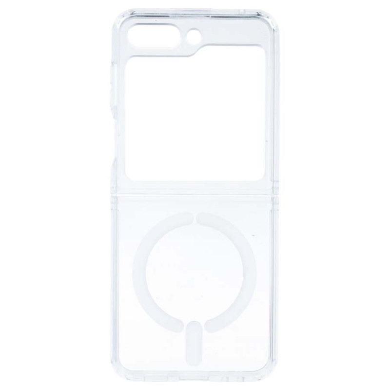 Funda Transparente Logo Compatible con Magsafe para Samsung Galaxy Z Flip 5