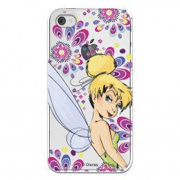 Carcasa Oficial Disney Campanilla Flores Transparente para iPhone 4S - Peter Pan- La Casa de las Carcasas