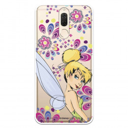 Carcasa Oficial Disney Campanilla Flores Transparente para Huawei Mate 10 Lite - Peter Pan- La Casa de las Carcasas